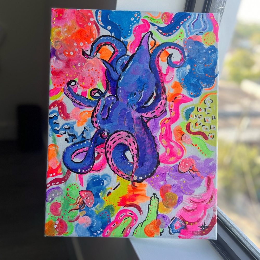 Vibrant Octopus Canvas Art